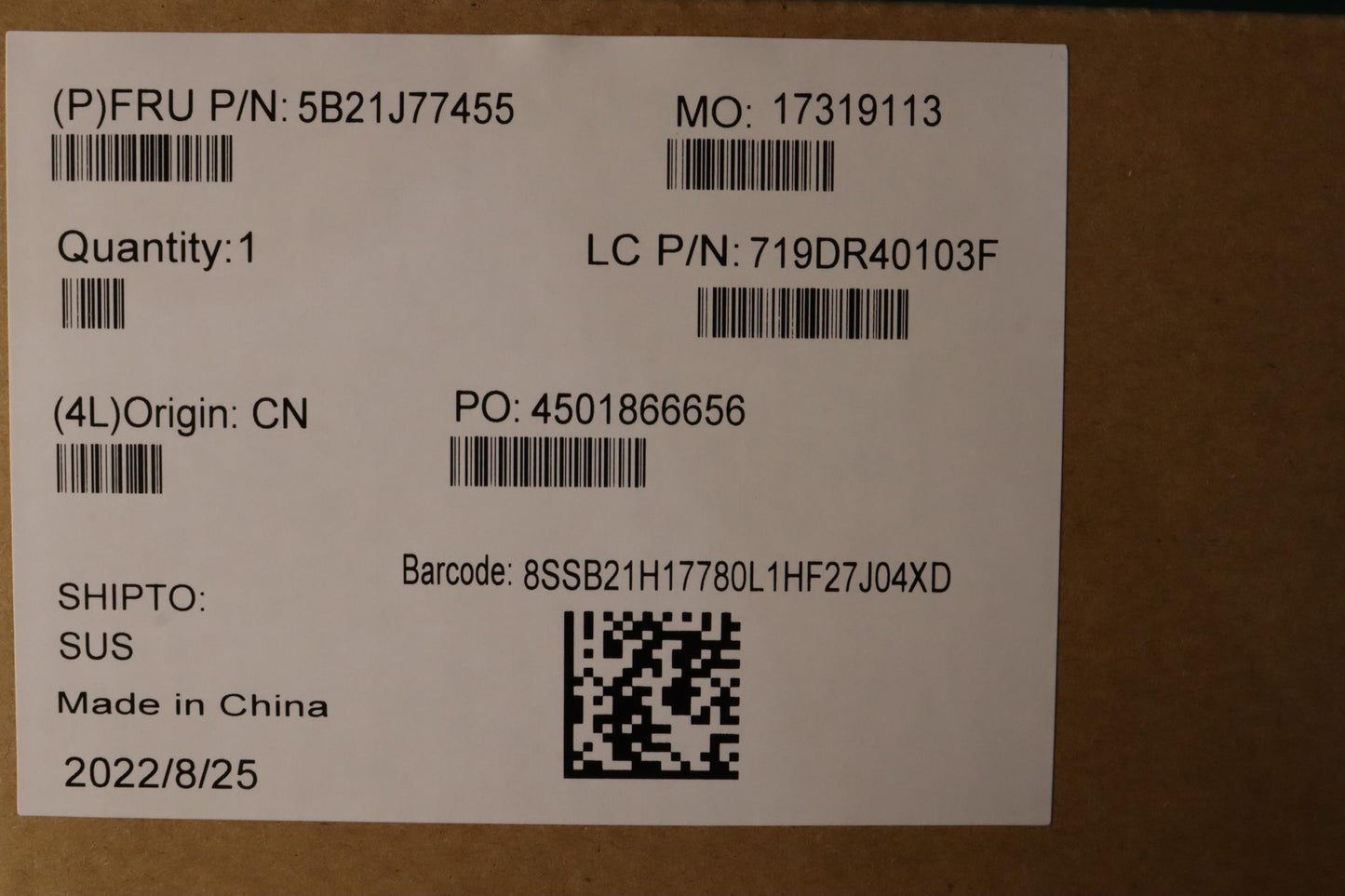 Lenovo Bdplanar Fr7P6850U16G725Newinn - 5B21J77455