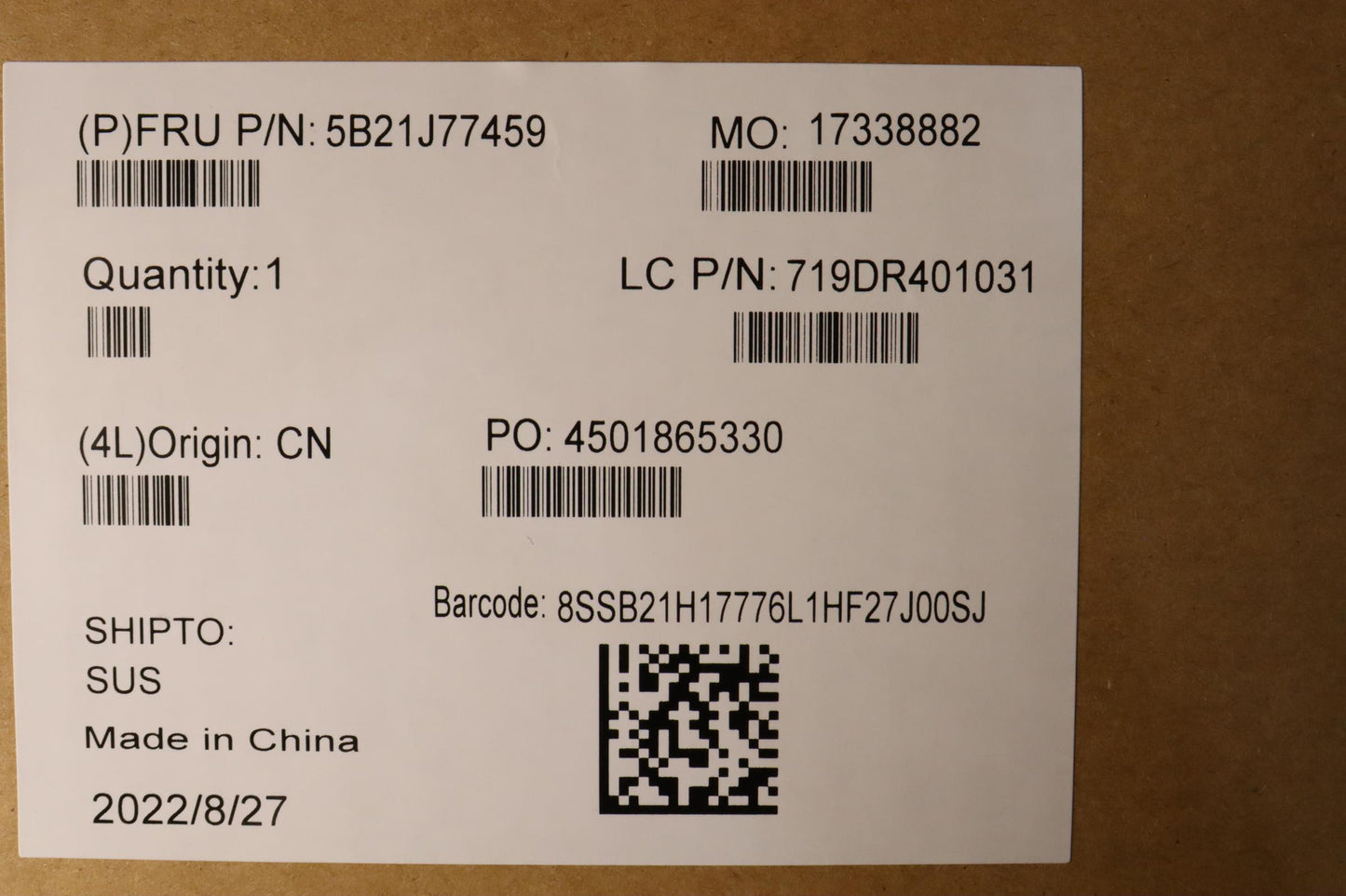 Lenovo Bdplanar Fr7P6850U32G725Newinn - 5B21J77459