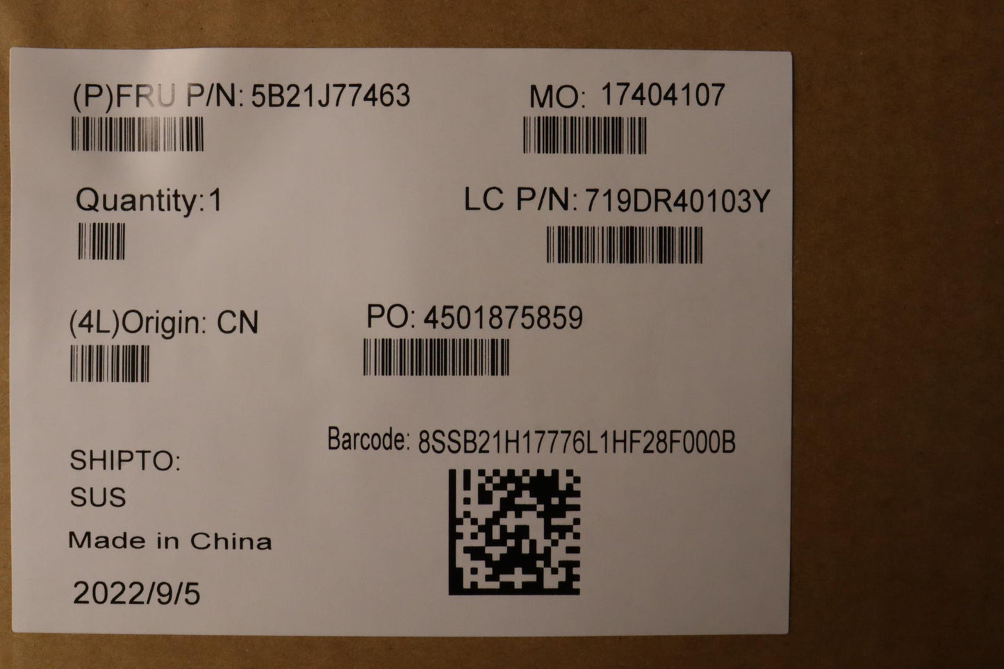 Lenovo Bdplanar Fr7P6850U32G725Newinn - 5B21J77463