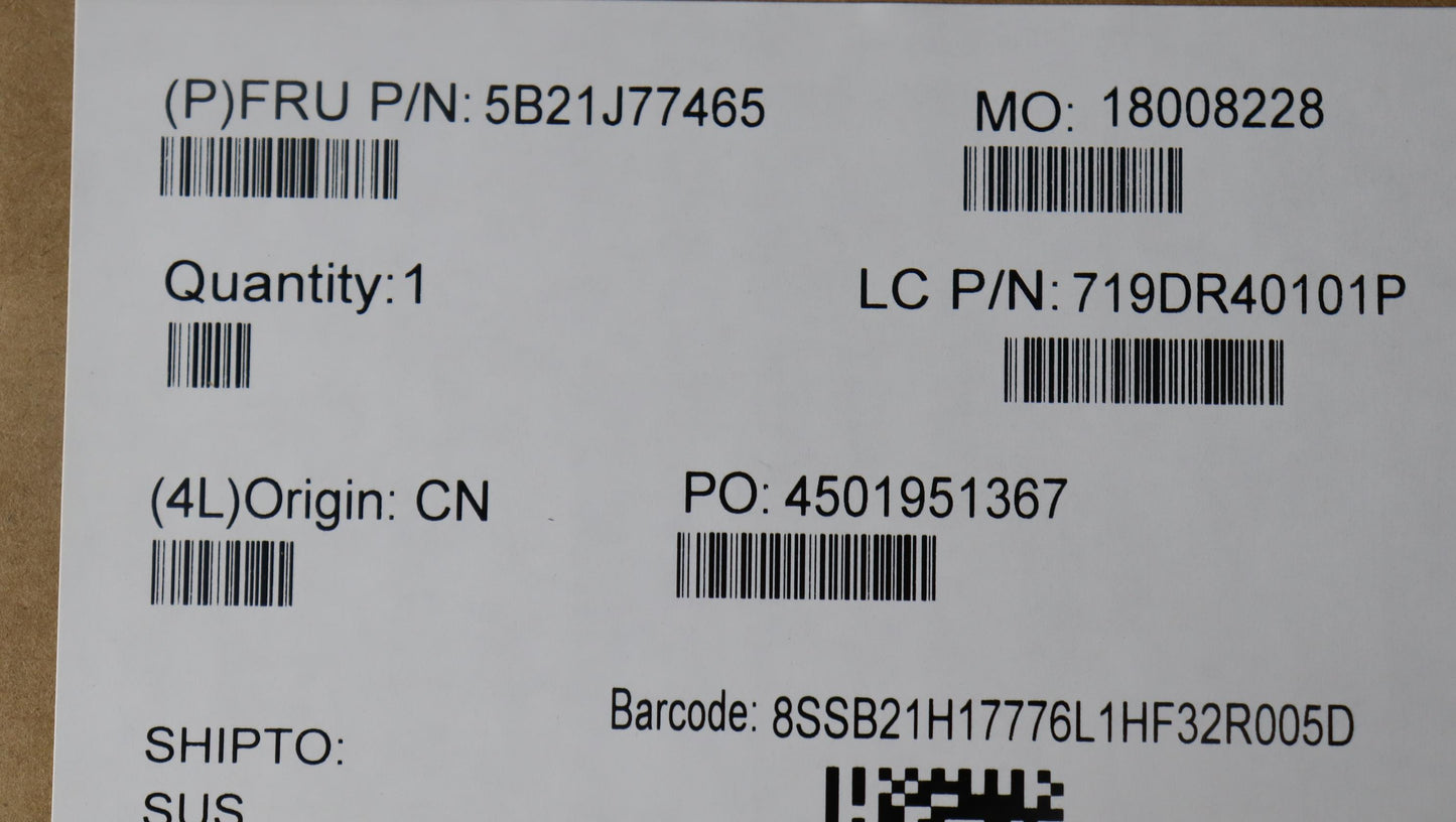 Lenovo Bdplanar Fr7P6850U32G725Nenokn - 5B21J77465