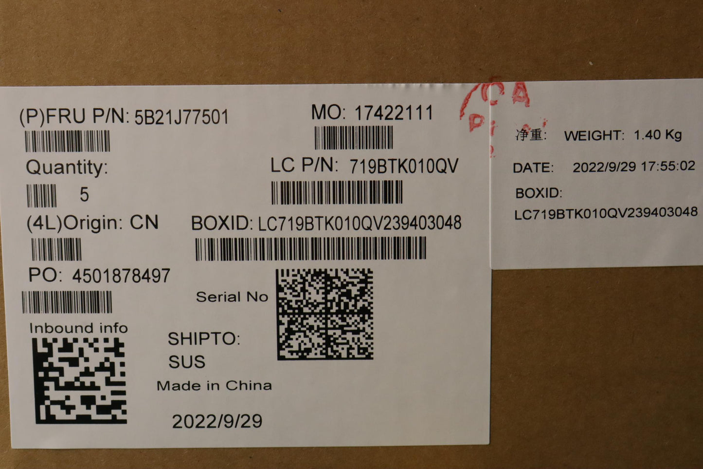 Lenovo Bdplanar I71165G716Gax201Nundl - 5B21J77501