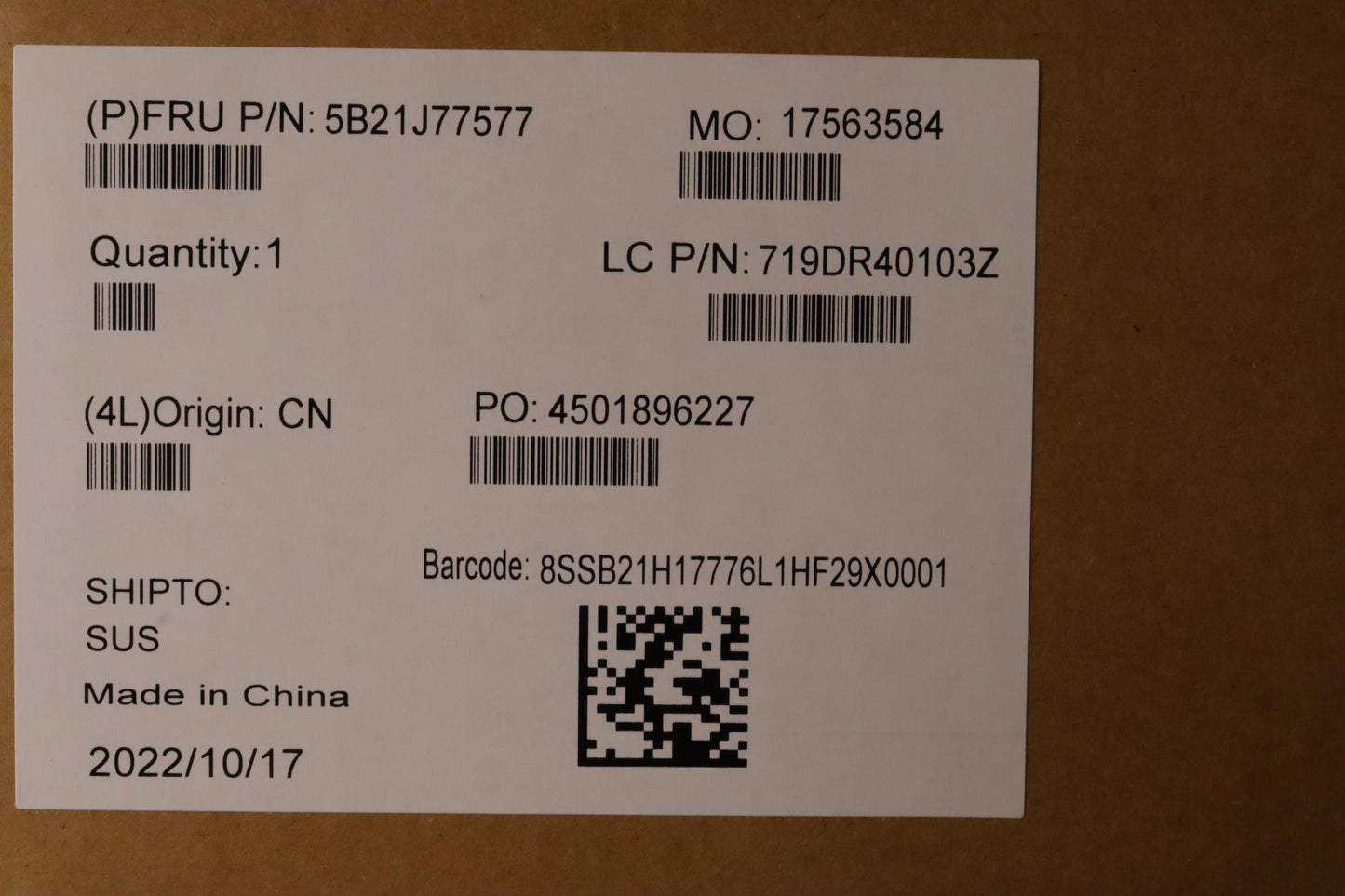 Lenovo Bdplanar Mflr7Pro6850Uig32G725 - 5B21J77577