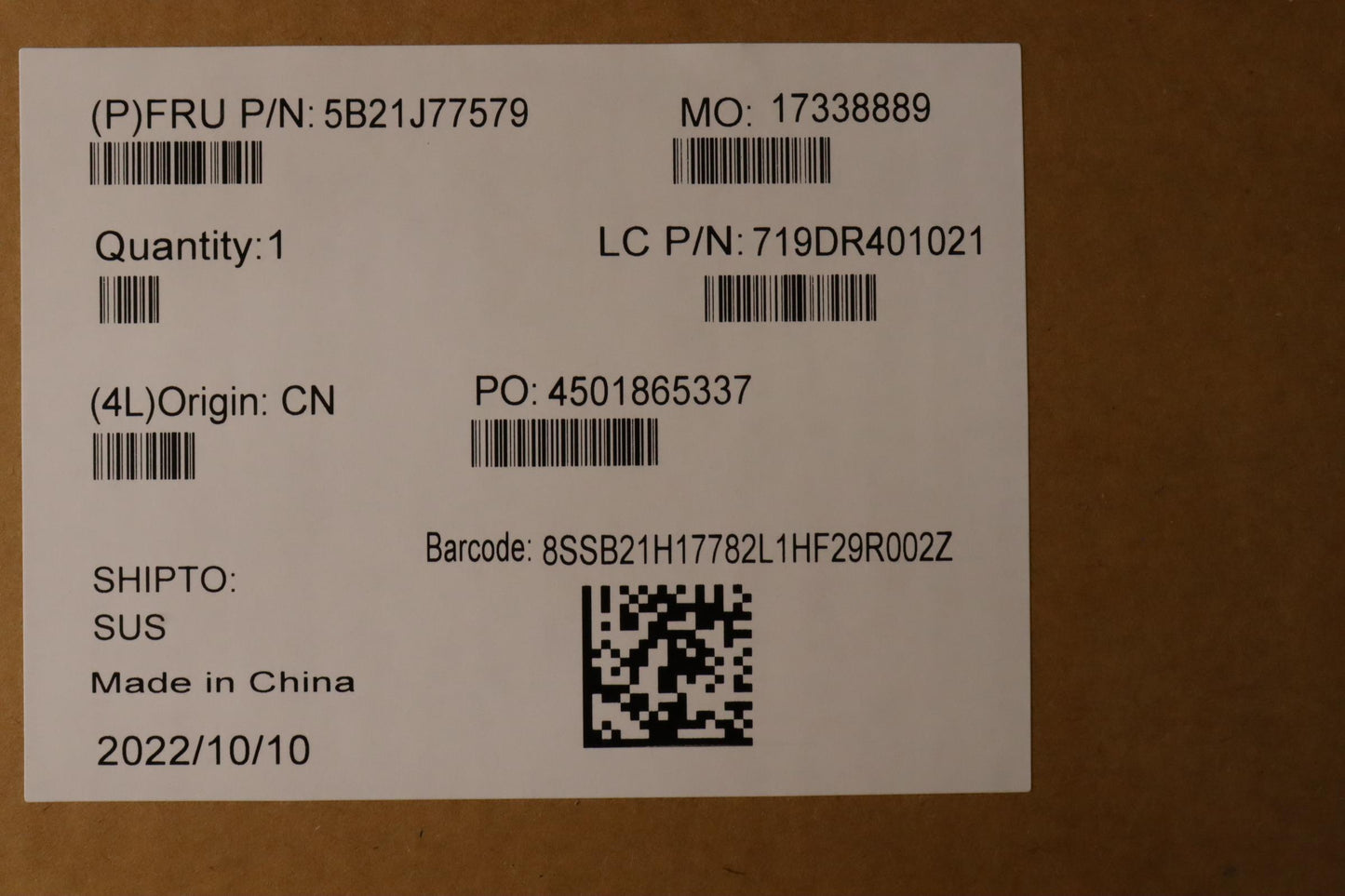 Lenovo Bdplanar Mmflr5Pro6650Uig8G616 - 5B21J77579