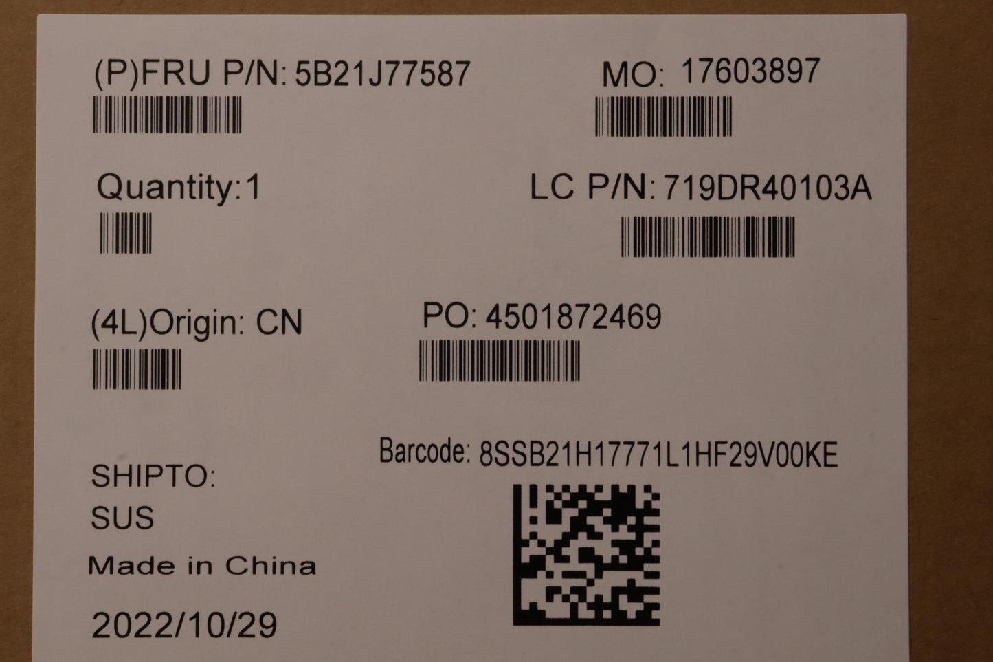Lenovo Bdplanar Mflr5Pro6650Uig16G616 - 5B21J77587
