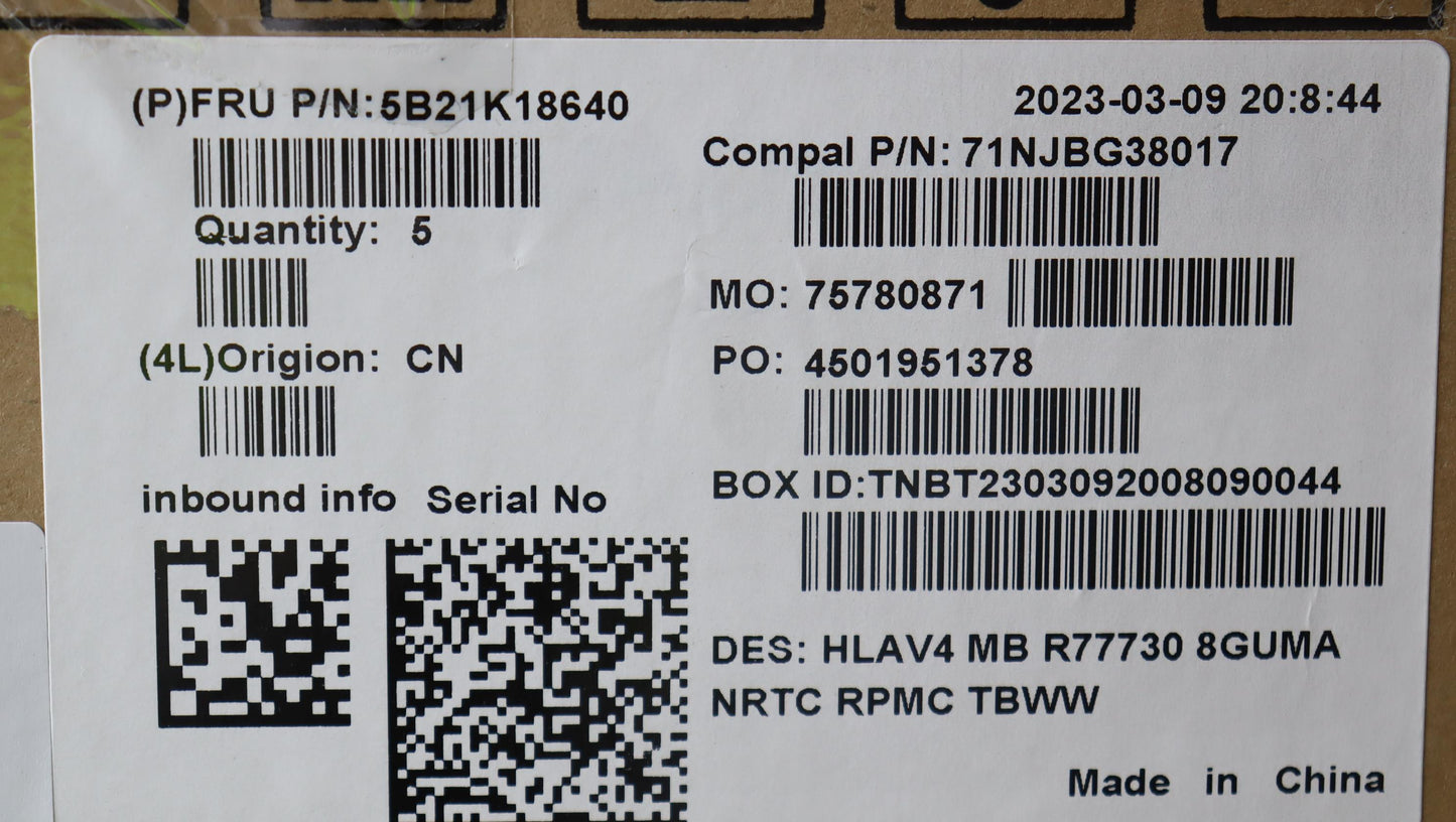 Lenovo Bdplanar Mbc21Je Nok R77730Uma - 5B21K18640