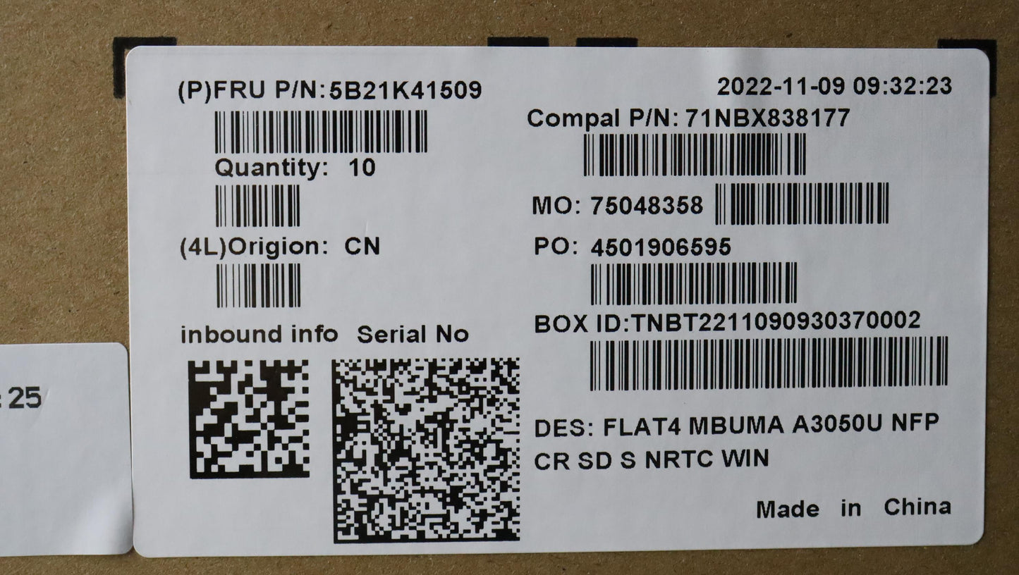Lenovo Bdplanar Mb C82Fj Win A3050U U - 5B21K41509