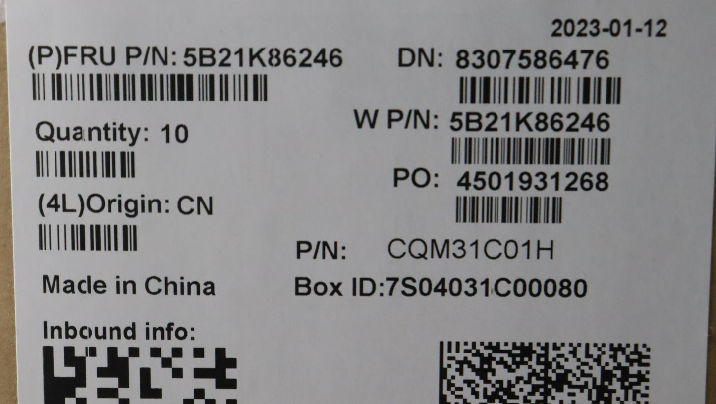 Lenovo Motherboard i3-1215U, 8GB RAM, AX201, Windows DPK - 5B21K86246