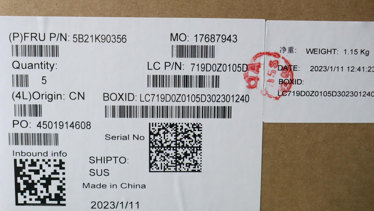 Lenovo BDPLANAR WIN, i5-1240P, 16G, yTPM2, yAB, EI - 5B21K90356