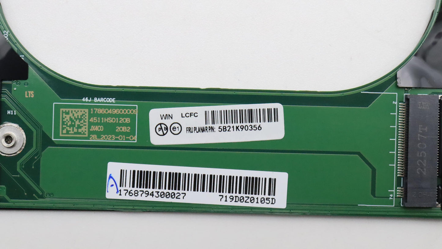 Lenovo BDPLANAR WIN, i5-1240P, 16G, yTPM2, yAB, EI - 5B21K90356