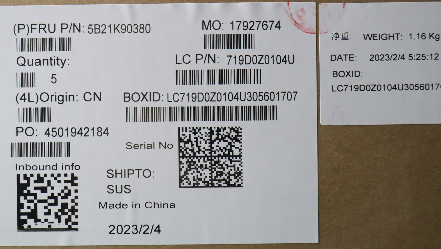 Lenovo Motherboard, i7-1260P, 16GB RAM, Windows DPK, LI - 5B21K90380