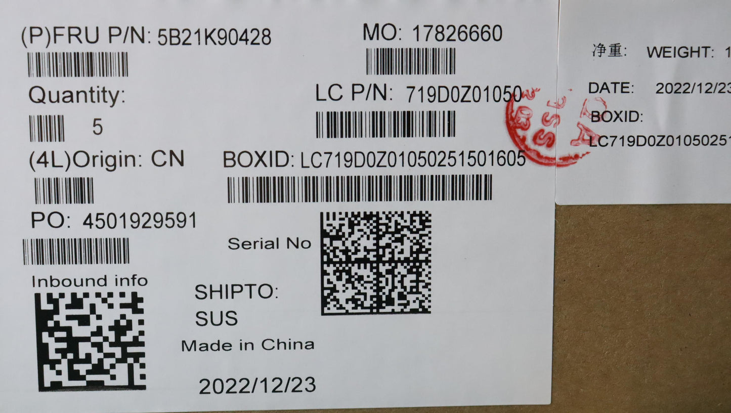 Lenovo i5-1250P Motherboard with 16GB RAM - 5B21K90428