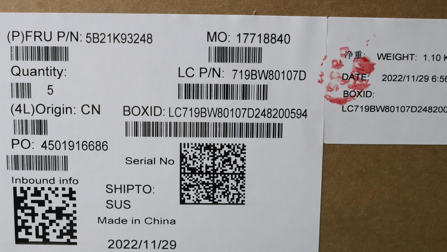 Lenovo Motherboard i7-1165G7, 32GB RAM, TPM, Windows DPK - 5B21K93248