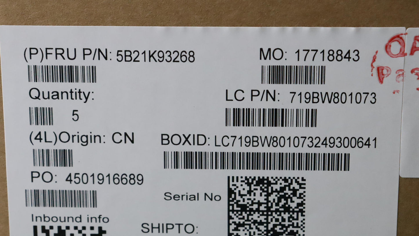 Lenovo Motherboard, Lenovo, Intel i5-1145G7, 16GB RAM, AMT, TPM 2.0 - 5B21K93268