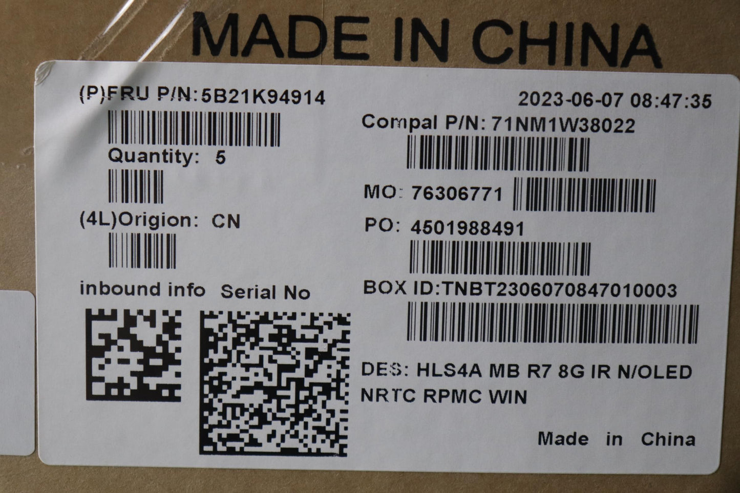 Lenovo Bdplanar Mb C82Xewinr77730Uma8 - 5B21K94914