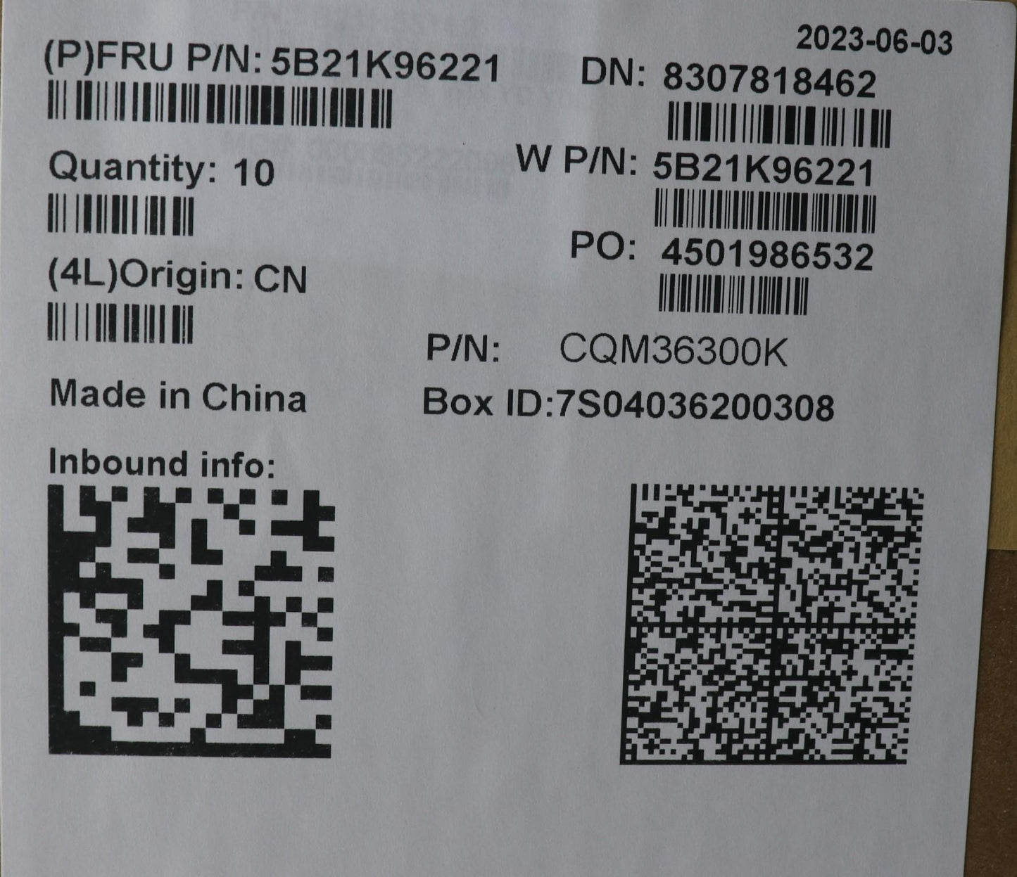 Lenovo Bdplanar N200 8G Nww Win N-Amt - 5B21K96221