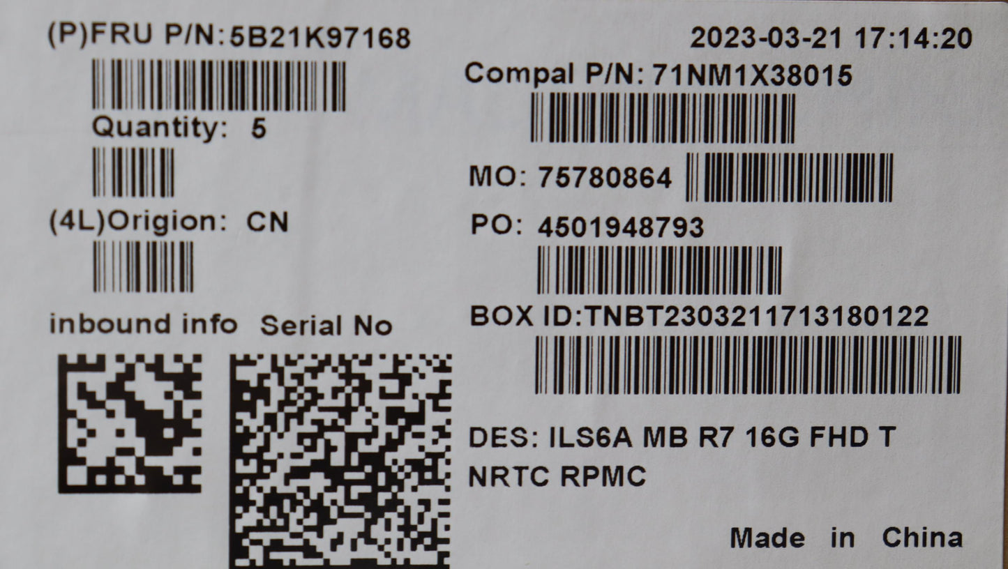 Lenovo Bdplanar Mb C82Xgnokr77730Uma1 - 5B21K97168