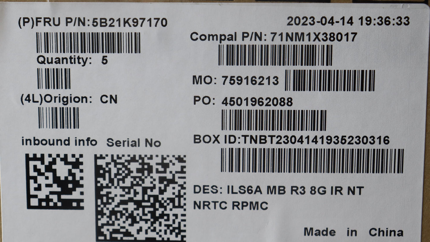 Lenovo Bdplanar Mb C82Xgnokr37330Uma8 - 5B21K97170
