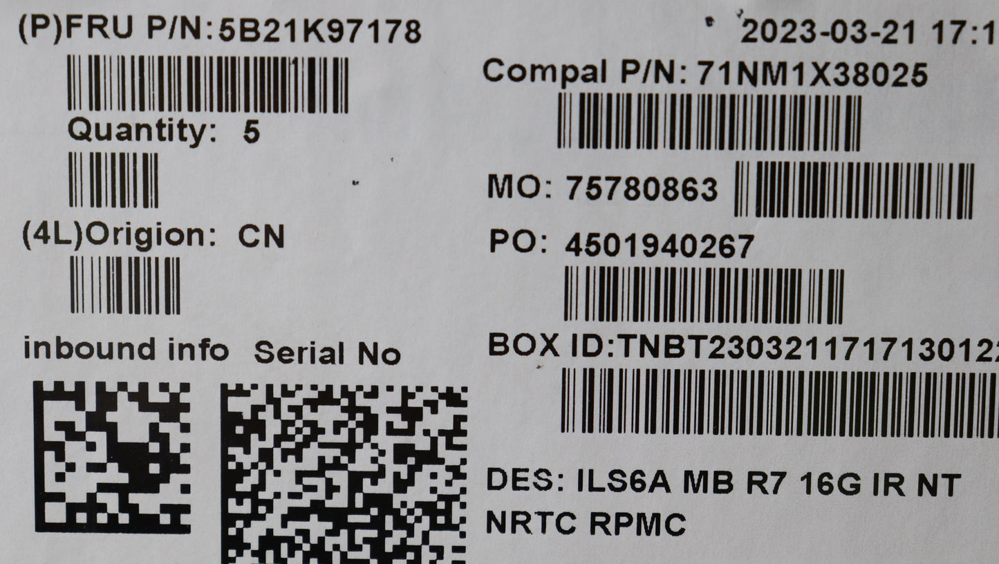Lenovo Bdplanar Mb C82Xgnokr77730Uma1 - 5B21K97178