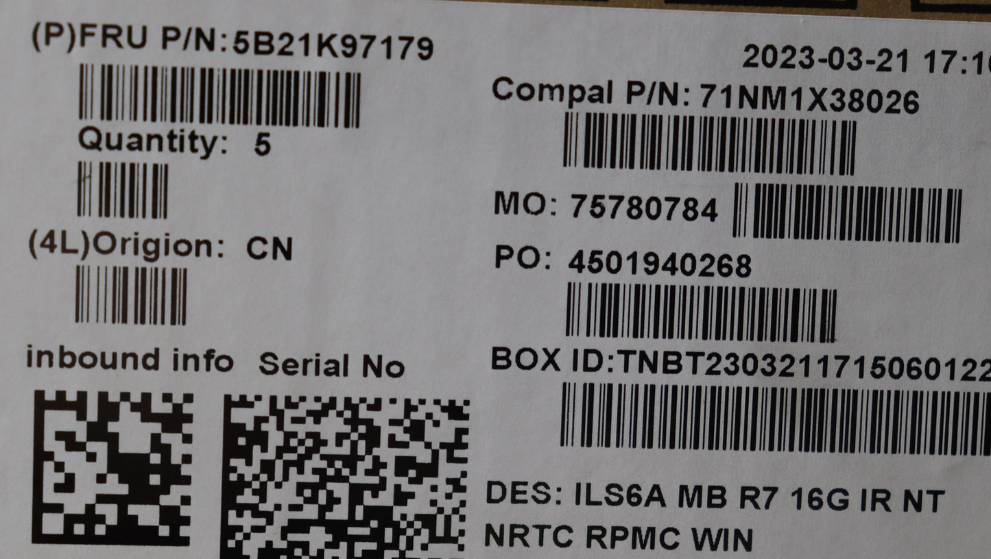 Lenovo Bdplanar Mb C82Xgwinr77730Uma1 - 5B21K97179