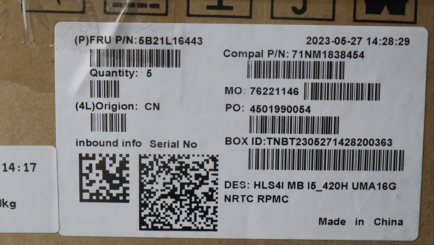 Lenovo Bdplanar Mbc82Xd Noki513420H U - 5B21L16443