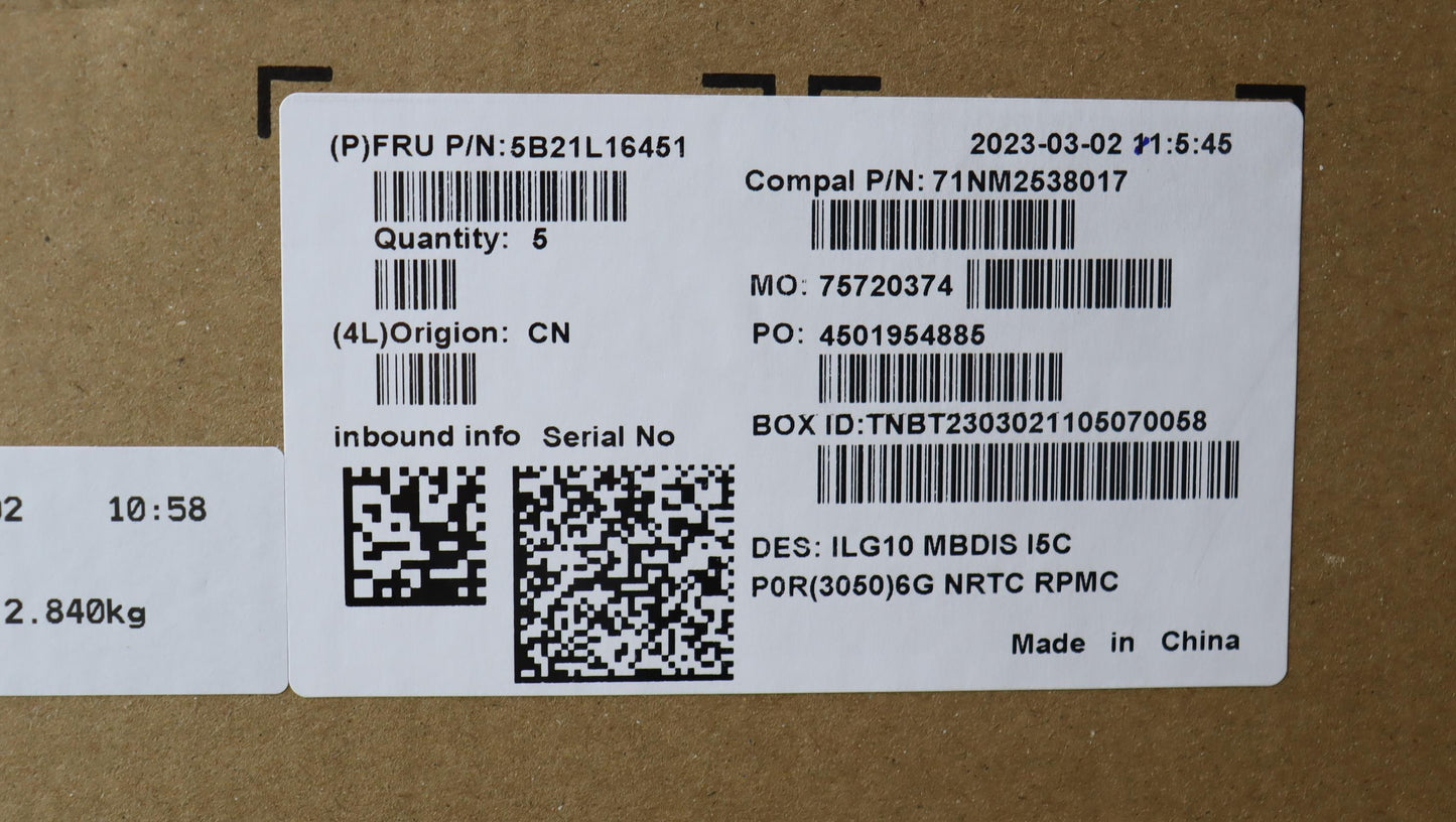 Lenovo Bdplanar C 82Xv I513420H Rtx30 - 5B21L16451