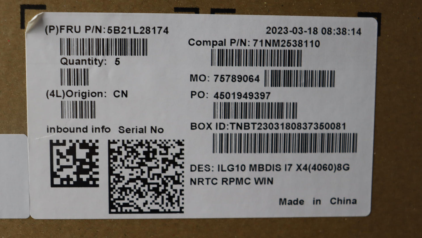 Lenovo Bdplanar C 82Xv I713700H Rtx40 - 5B21L28174