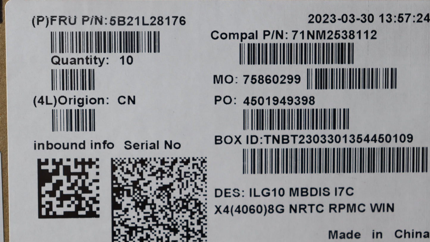 Lenovo Bdplanar C 82Xv I713620H Rtx40 - 5B21L28176