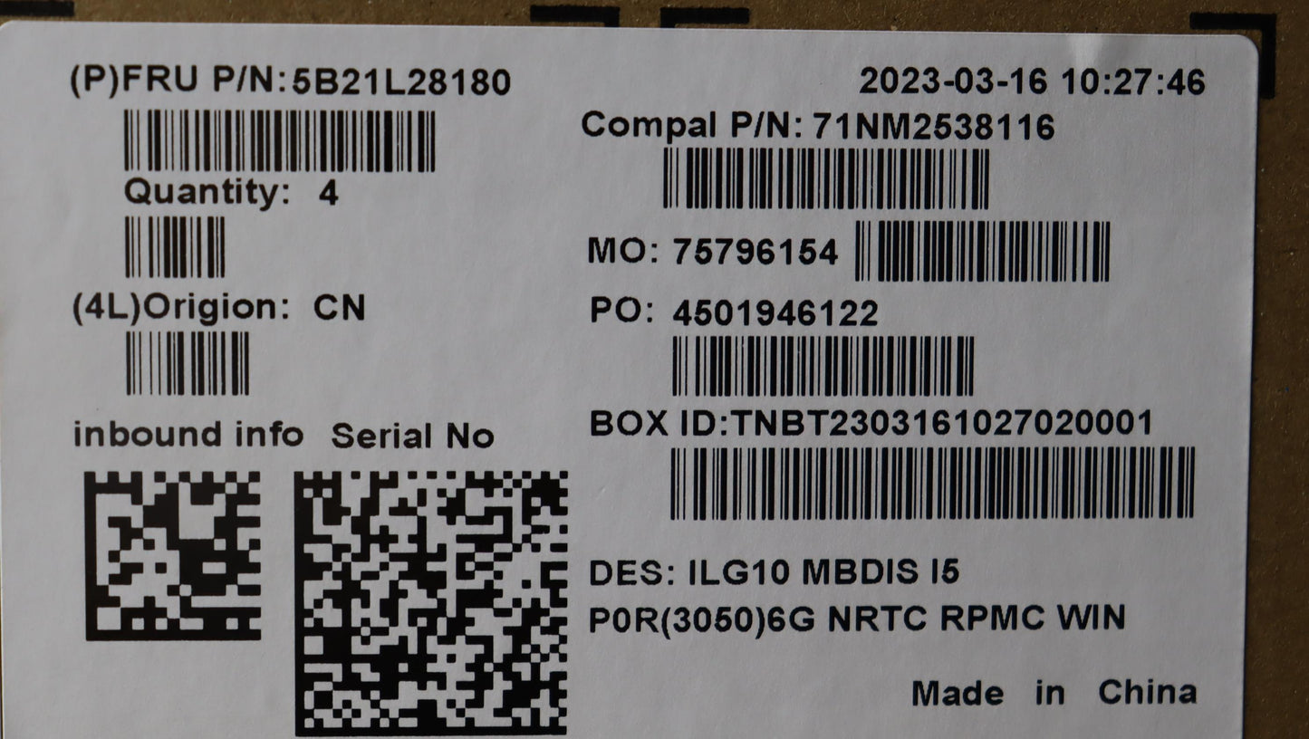 Lenovo Bdplanar C 82Xv I513500H Rtx30 - 5B21L28180