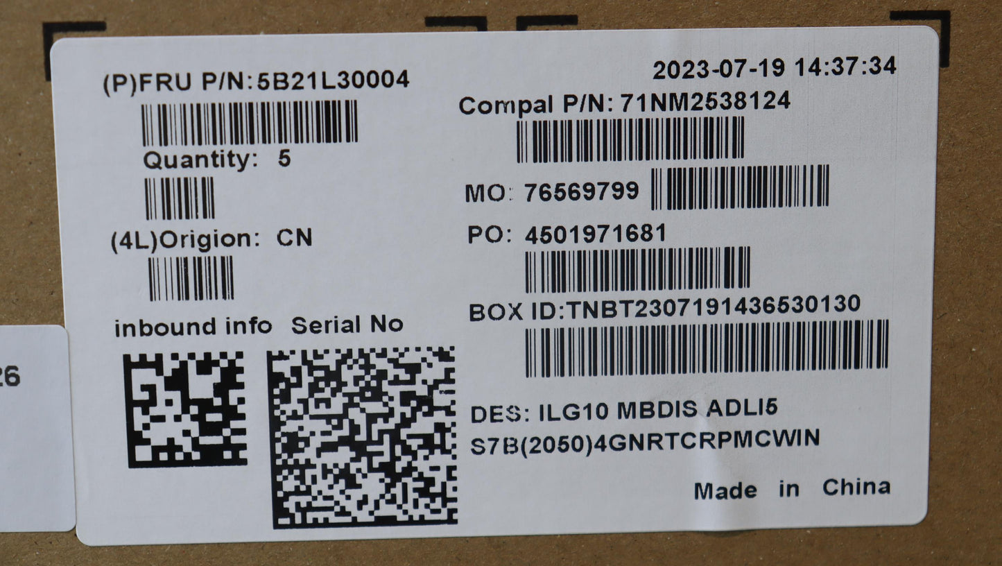 Lenovo Bdplanar C82Xv I512450H Rtx205 - 5B21L30004