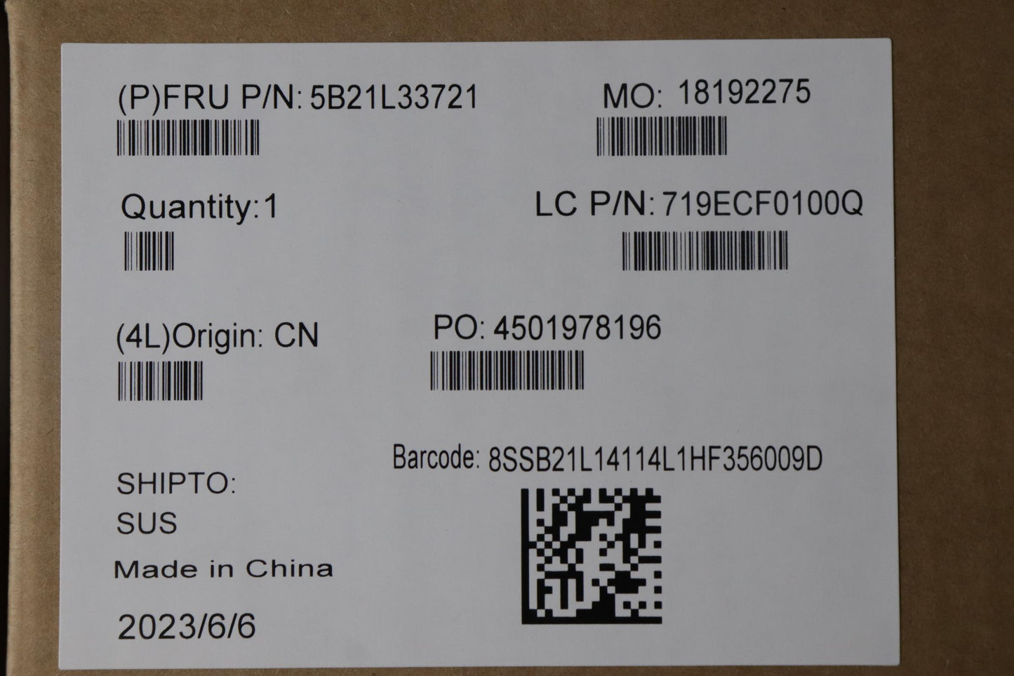 Lenovo Bdplanar I5-1335U8G Win Na Yab - 5B21L33721