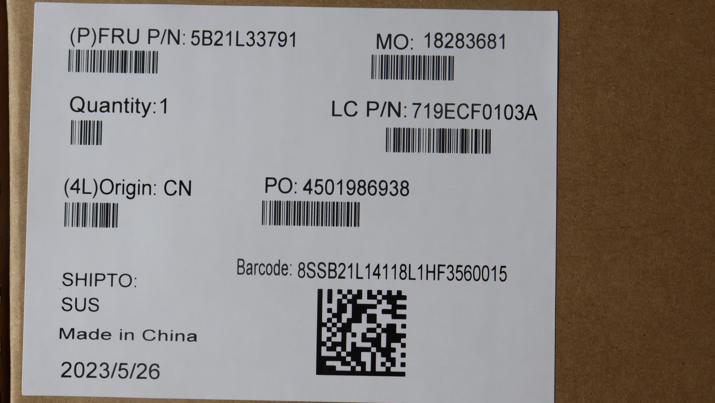 Lenovo Bdplanar I7-1360P16Gwin Na Yab - 5B21L33791