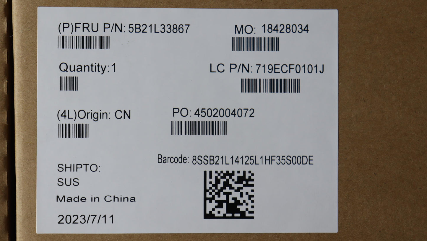 Lenovo Bdplanar I7-1360Pvpe 16G Win Y - 5B21L33867