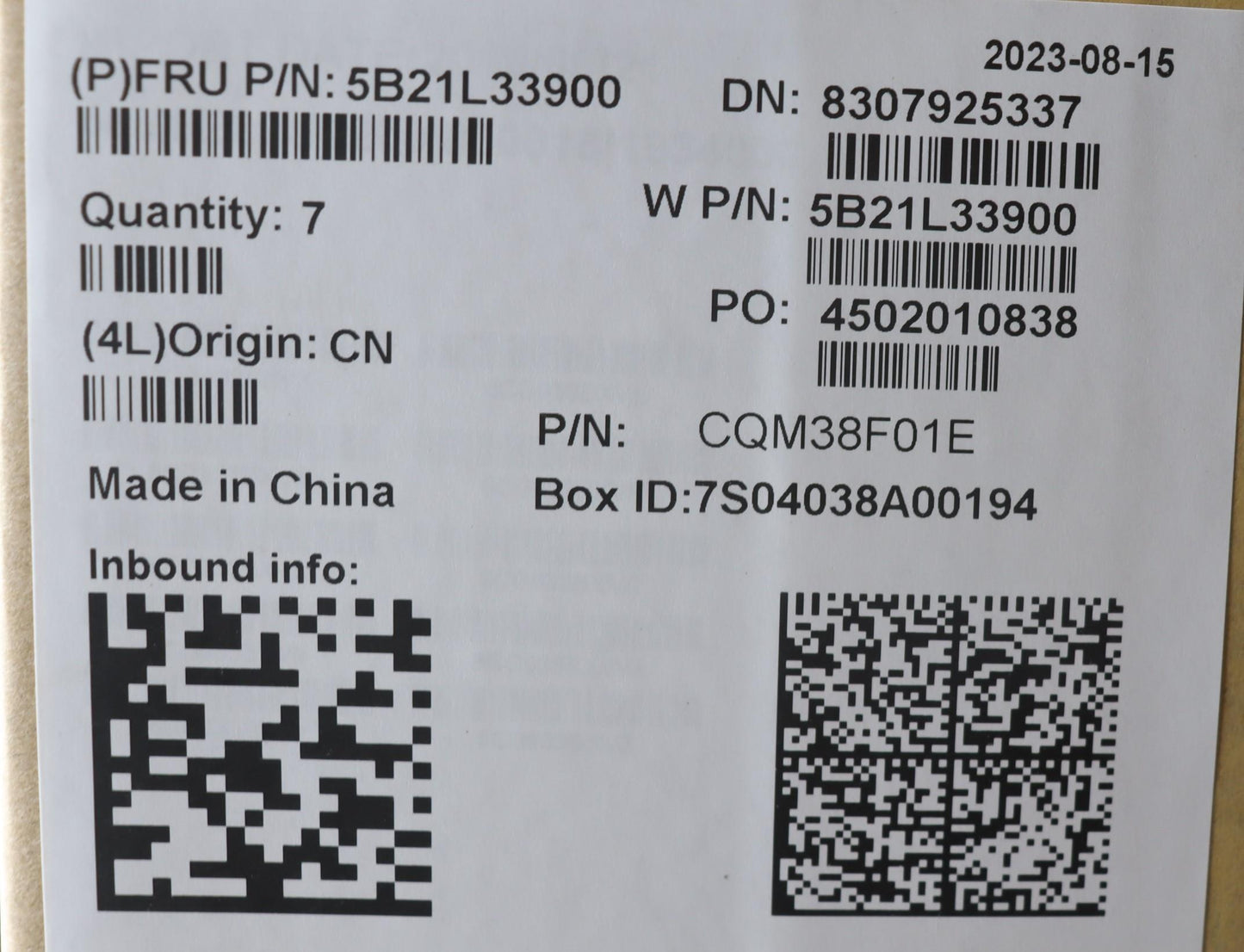 Lenovo Bdplanar I51335U,Uma,Win,Na,Yf - 5B21L33900