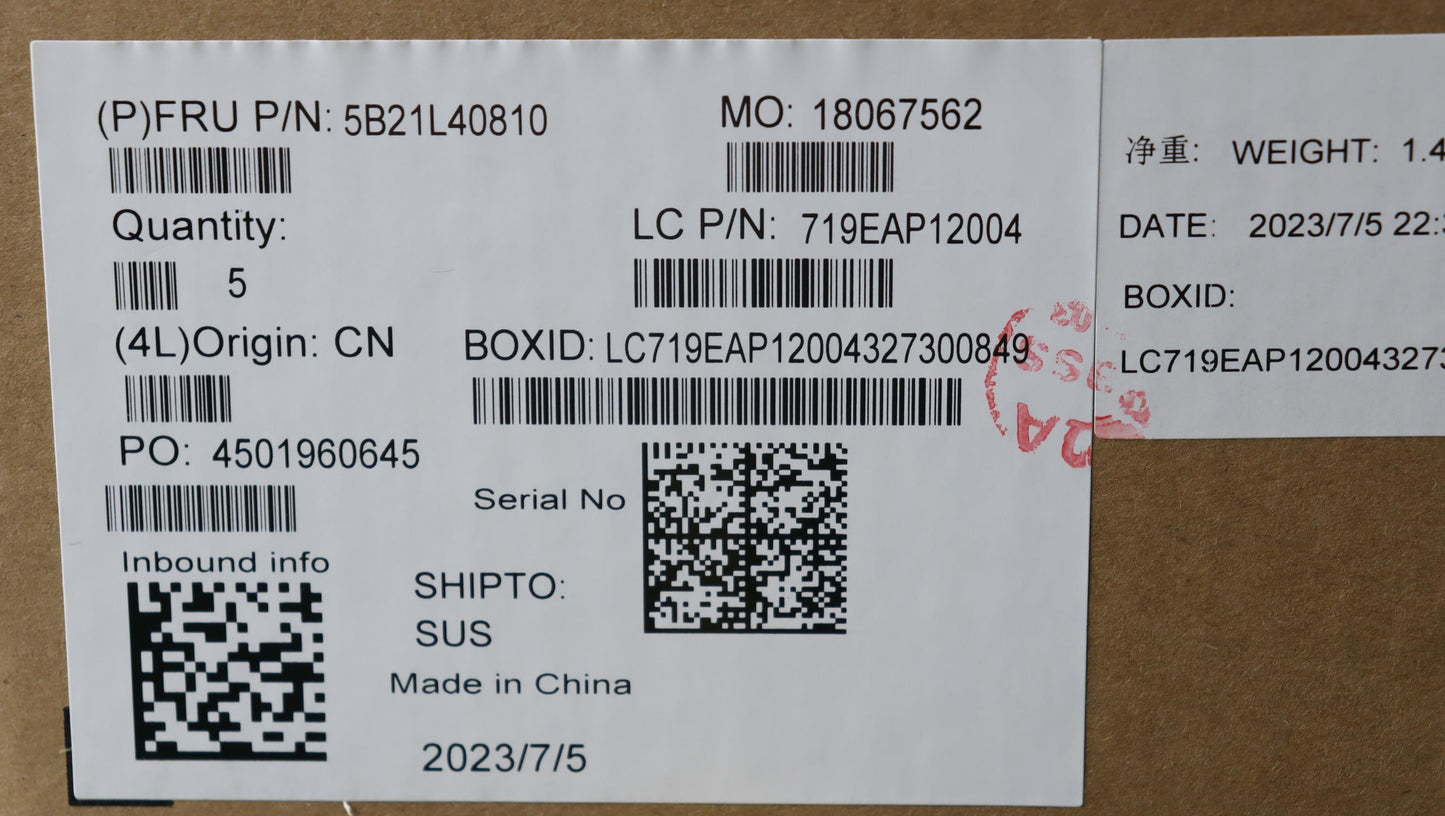 Lenovo Bdplanar L83By I713705H Rtx406 - 5B21L40810