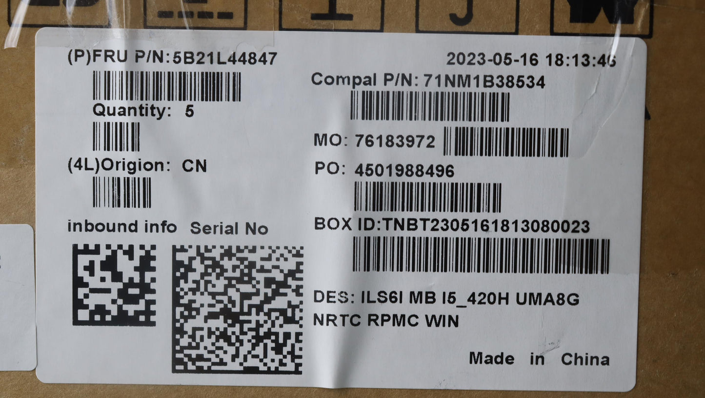 Lenovo Bdplanar Mbc82Xf Wini513420H U - 5B21L44847