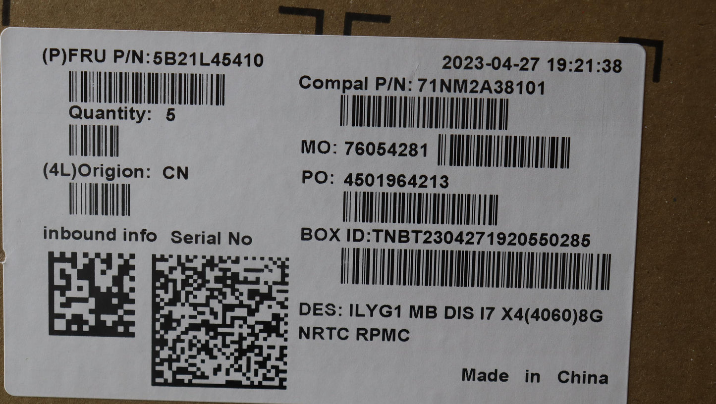 Lenovo Bdplanar C82Y3 I713700Hrtx4060 - 5B21L45410