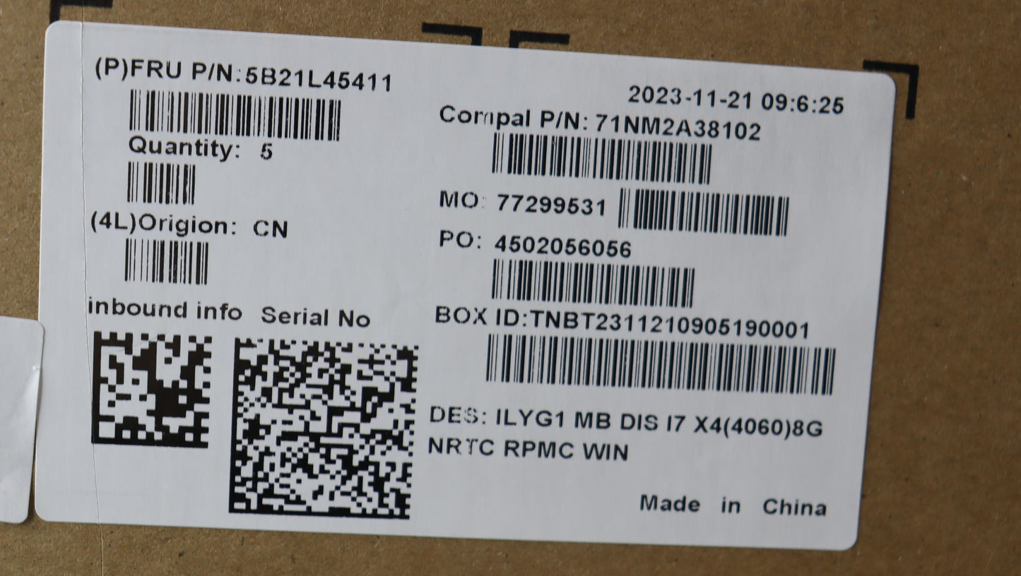 Lenovo Bdplanar C82Y3 I713700Hrtx4060 - 5B21L45411