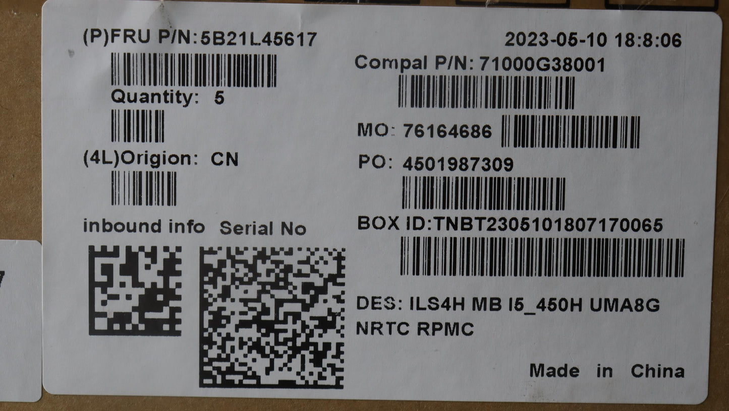 Lenovo Bdplanar Mbc83Bf Noki512450H U - 5B21L45617
