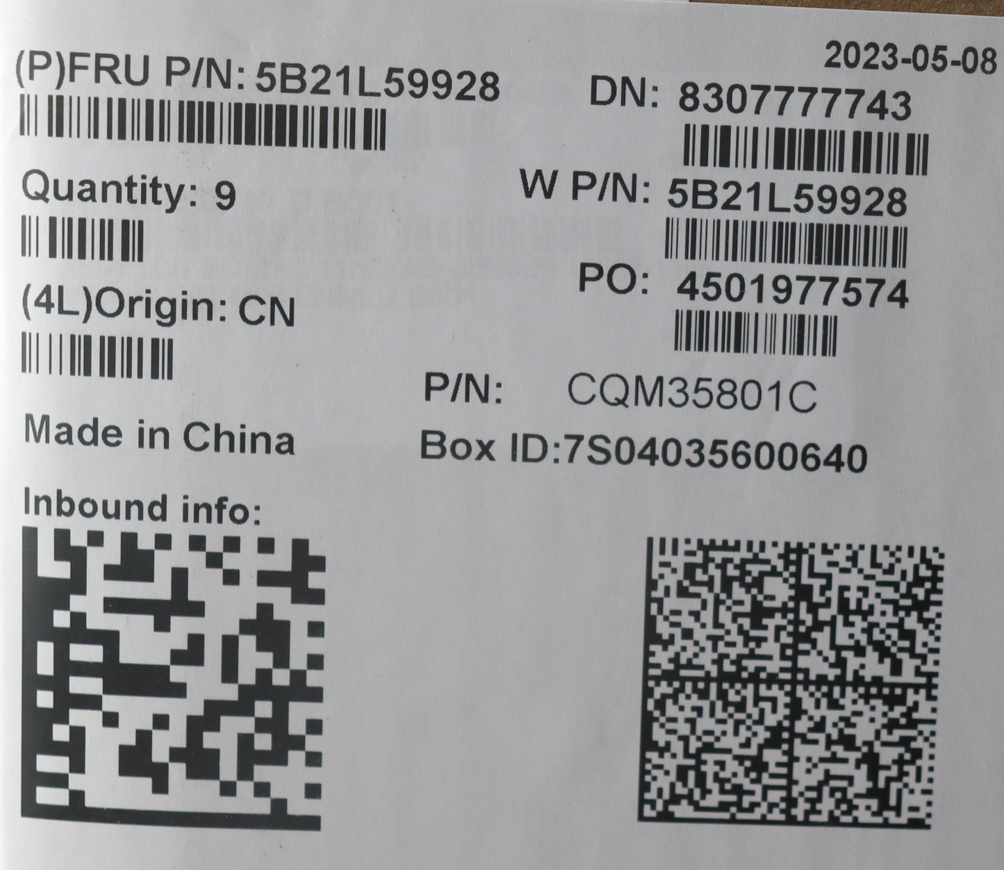 Lenovo Bdplanar I5-1335U16G201Ydl3Win - 5B21L59928