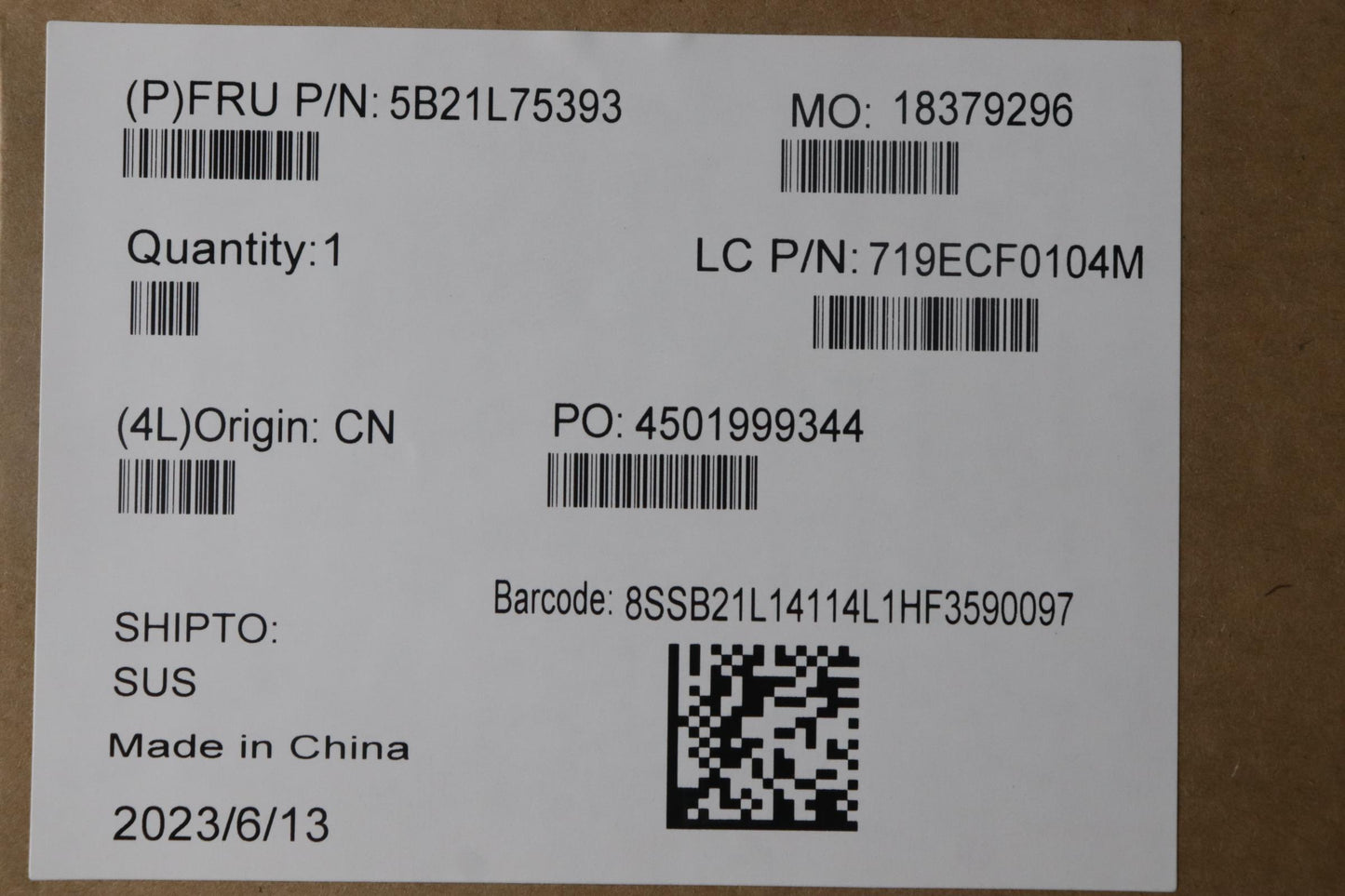 Lenovo Bdplanar I5-1335U 8G Win Na Ya - 5B21L75393