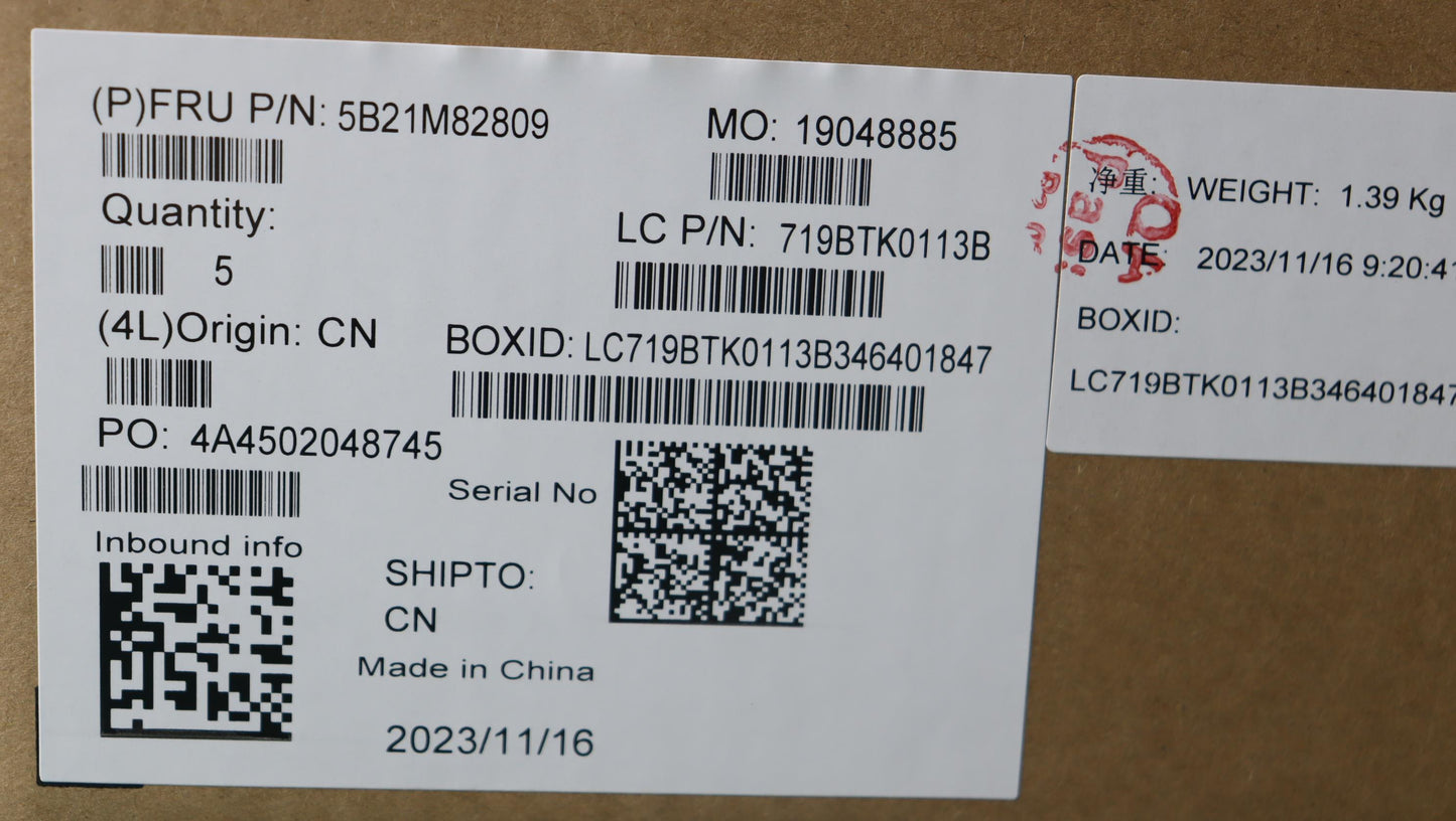 Lenovo i5-1145G7, 16GB, AX201, WIN ND YdTyAB System Board - 5B21M82809