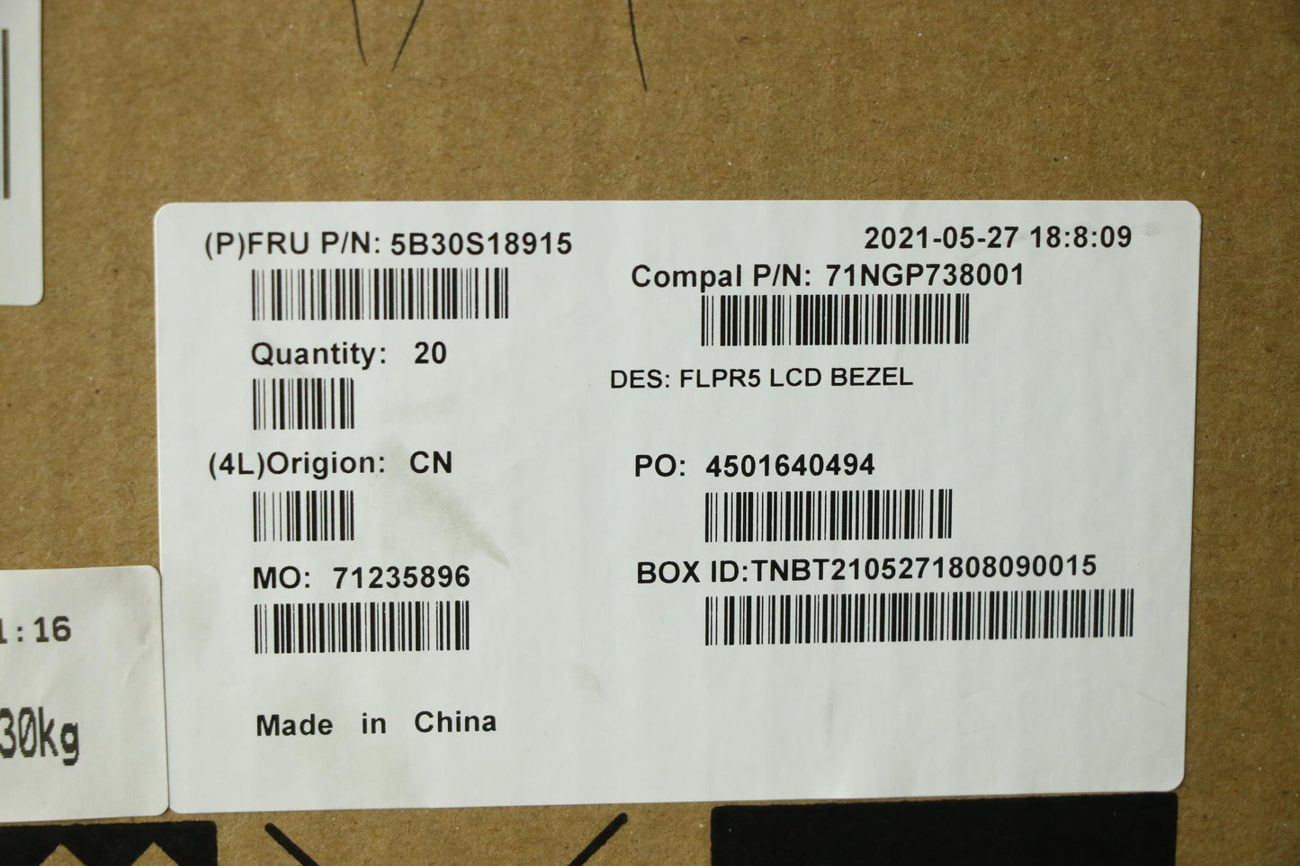 Lenovo LCD Bezel - 5B30S18915