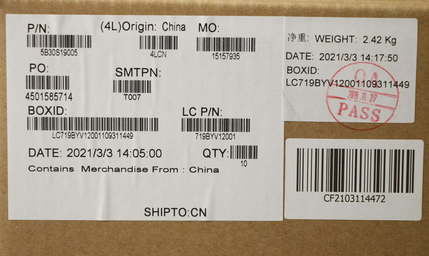 Lenovo LCD Bezel, L 82JQ, with Strippable - 5B30S19005