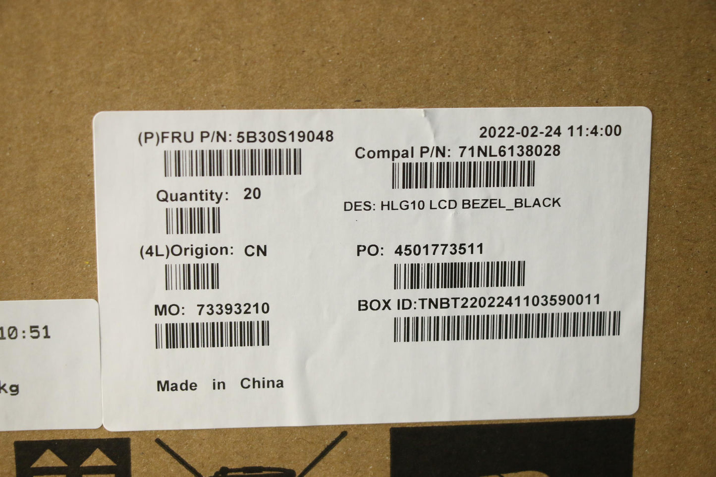 Lenovo LCD Bezel, Black - 5B30S19048