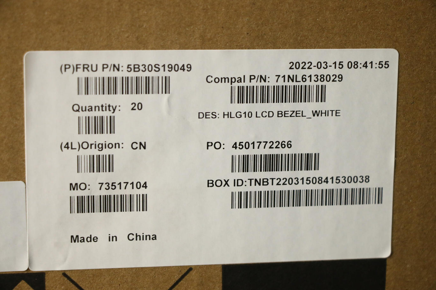 Lenovo Bezel Lcd Bezel C 82S9 White - 5B30S19049