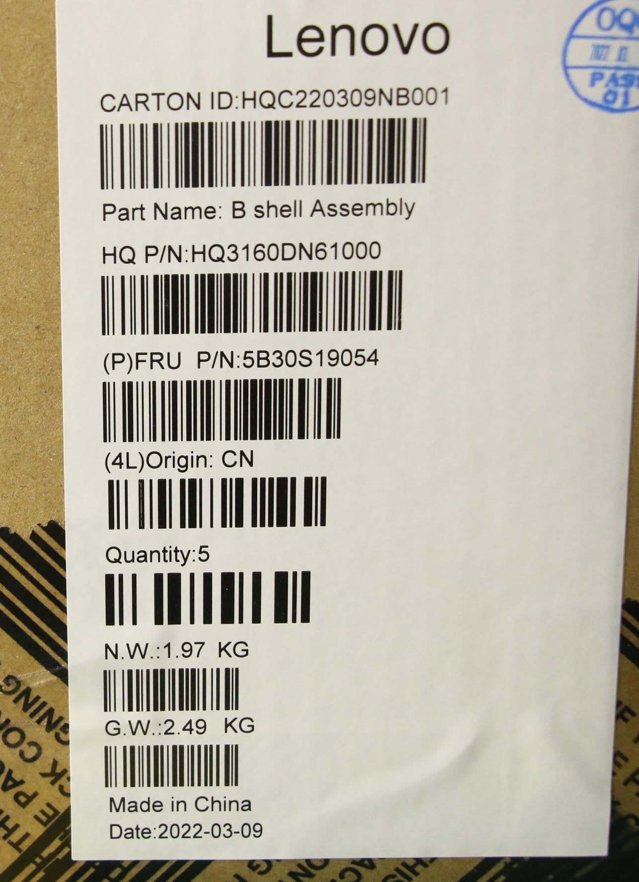 Lenovo Bezel Lcd Bezel H 21Cx W/Cam L - 5B30S19054