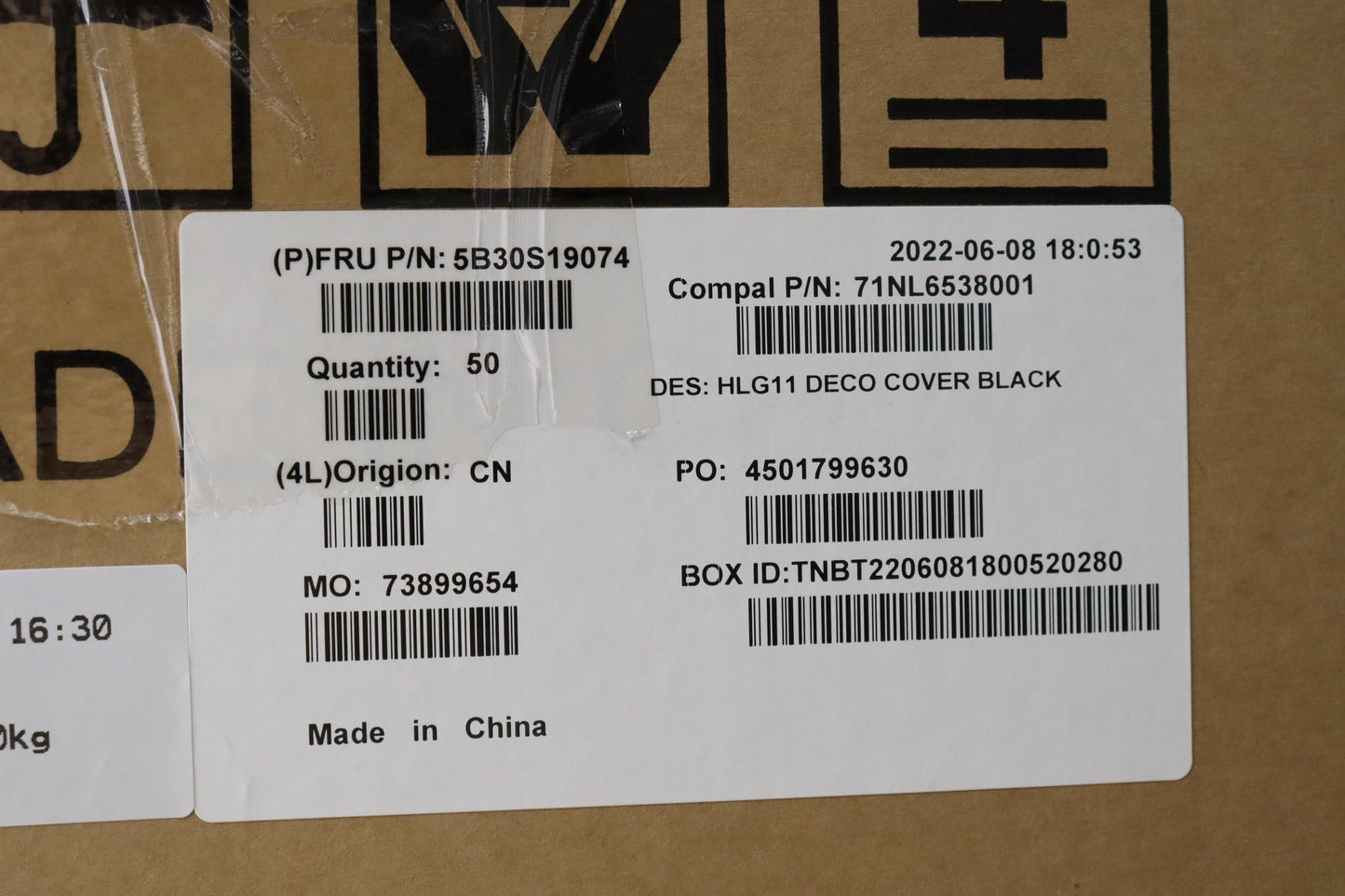 Lenovo Bezel Rear Deco C 82Sa Black - 5B30S19074