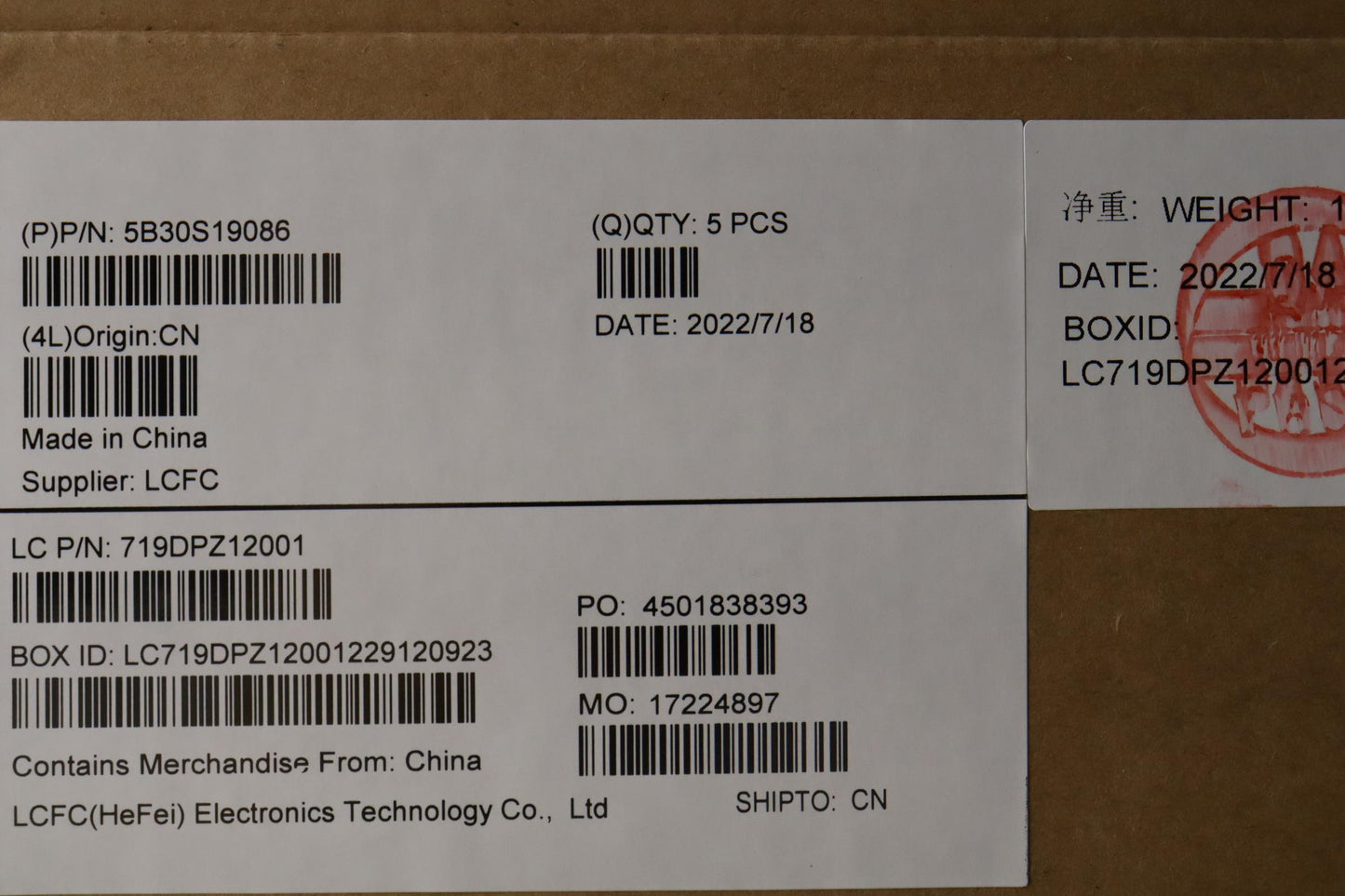 Lenovo LCD Bezel with Tape - 5B30S19086