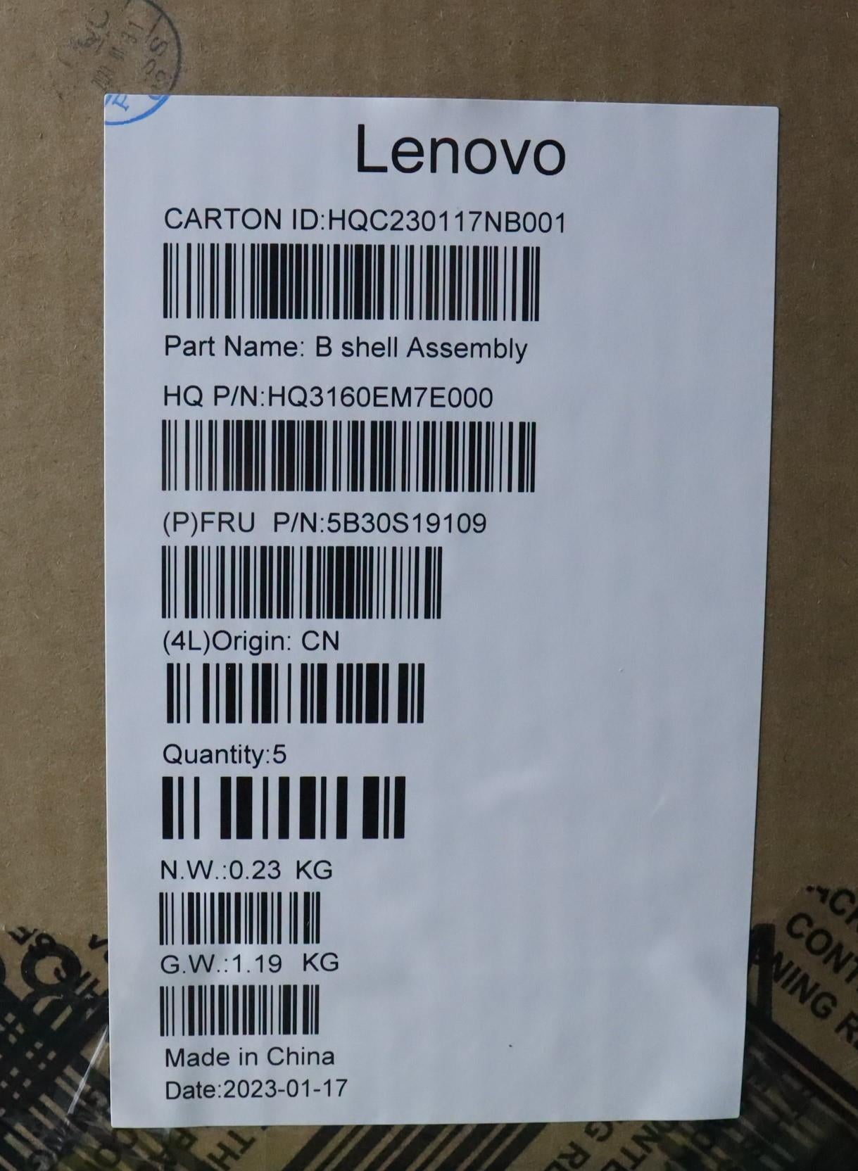 Lenovo Bezel Lcd Bezel H 83Al W/Lens - 5B30S19109