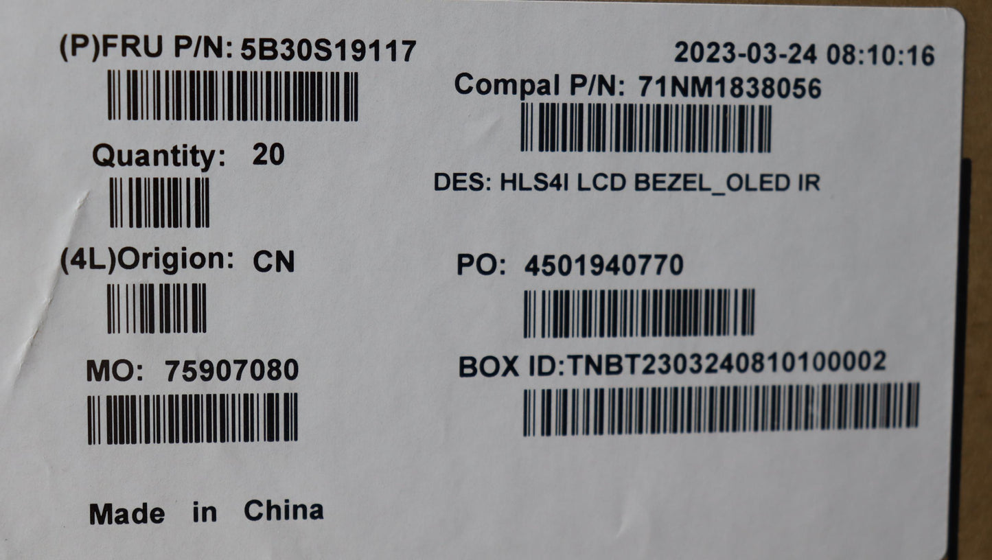Lenovo Bezel Lcd Bezel C 82Xd Oled Ir - 5B30S19117